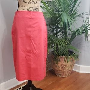 New York & Company Coral & Lace Pencil Skirt